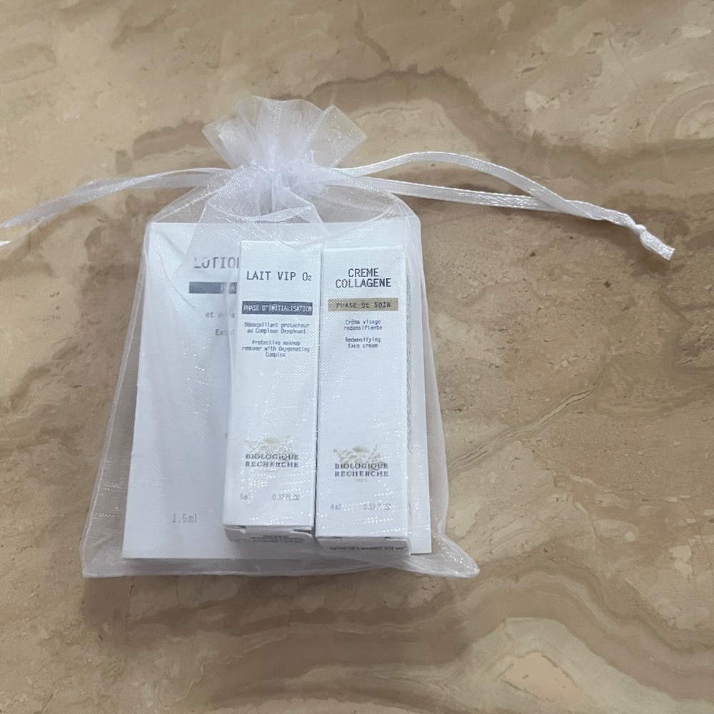 Biologique Recherche Skincare Set, LotionP50,Lait VIP,CremeCollagene 0.05fl. oz.